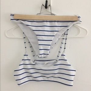 NWOT white and blue bikini set